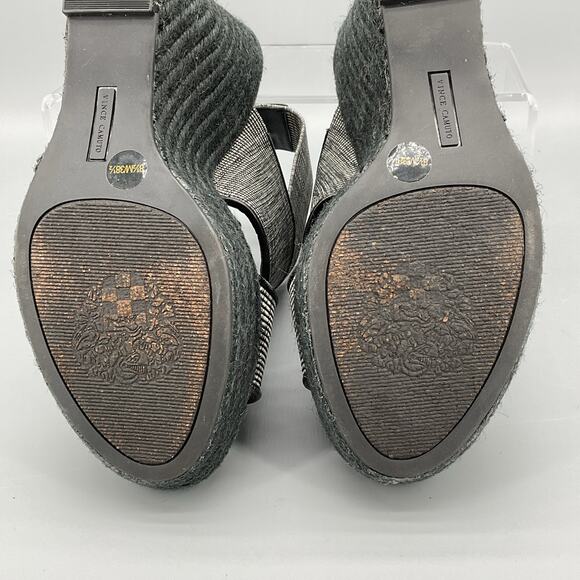 Vince Camuto Women’s Madalisa Espadrille Wedge Sandals Black Size 8.5M - Picture 10 of 10